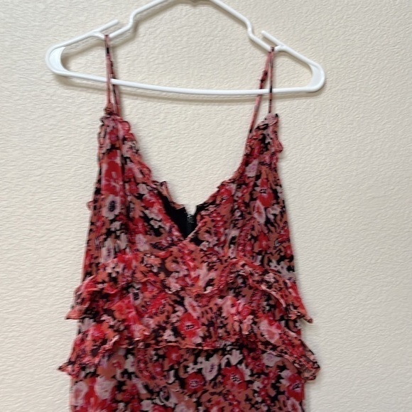 Stevie May large L chiffon dress ruffles midi length No such thing dress - Picture 3 of 8